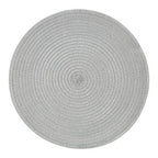Round Silver Thread Woven Placemat |Alice