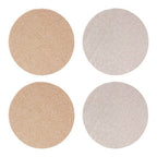 Set of 4 Reversible Gold and Silver Glitter Placemats | Geome