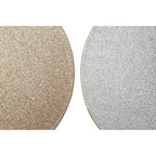Set of 4 Reversible Gold and Silver Glitter Placemats | Geome