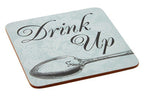 Set of Four Drink Up Cork Coaster | Lets Eat