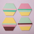 Set of 4 Miami Striped Gold Foil Coasters | Mimo