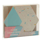 Set of 4 Hexagonal Cork Coasters | Mimo