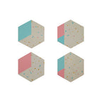 Set of 4 Hexagonal Cork Coasters | Mimo