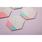 Set of 4 Hexagonal Cork Coasters | Mimo