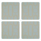 Set of 4 Green Coasters | Frosted Deco