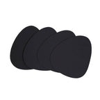 4 Piece Pebble Black Leather Coasters | Catlins