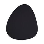 4 Piece Pebble Black Leather Coasters | Catlins