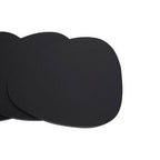 4 Piece Pebble Black Leather Coasters | Catlins