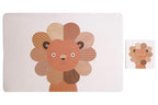 Set of 2 Lion Placemat and Coaster | Effy
