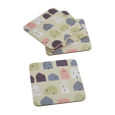 4 Piece Square Wild Cottage Coasters | Calcot