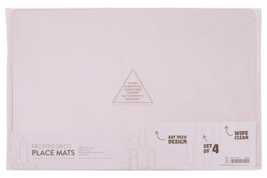 Set of 4 Pink Placemats | Frosted Deco