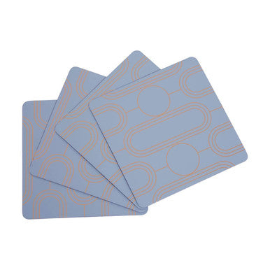 Set of 4 Blue Coasters | Frosted Deco