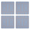 Set of 4 Blue Coasters | Frosted Deco