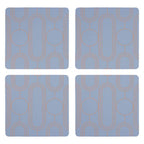 Set of 4 Blue Coasters | Frosted Deco