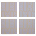 Frosted Deco Set Of 4  Lilac Coasters