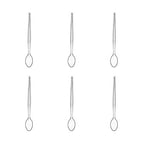 Set of Six Clear Plastic Sundae Spoons | Summer