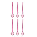Set of Six Pink Plastic Sundae Spoons | Summer