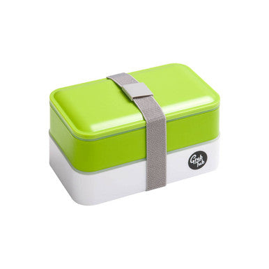Green and White Stackable  Lunch Box | Grub Tub