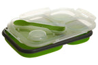 Green Collapsible Lunch Box with Spork | Grub Tub