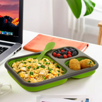 Green Collapsible Lunch Box with Spork | Grub Tub