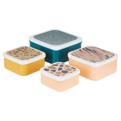 Set of 4 Animal Print Lunch Boxes | Mimo