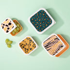 Set of 4 Animal Print Lunch Boxes | Mimo
