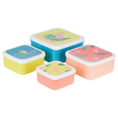 Set of 4 Flamingo Lunch Boxes | Mimo