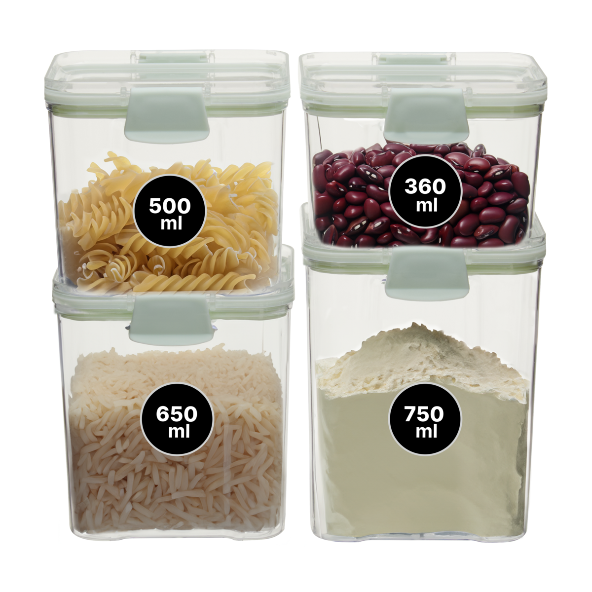 Set of 4 Food Storage Containers | Grub Tub