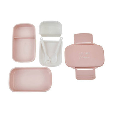 Light Pink Lunch Box with Cutlery | Grub Tub