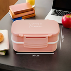 Light Pink Lunch Box with Cutlery | Grub Tub