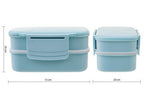 Light Blue Lunch Box with Cutlery | Grub Tub