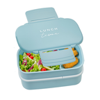 Light Blue Lunch Box with Cutlery | Grub Tub