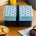 Light Blue Star Lunch Box with Cutlery | Grub Tub