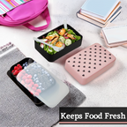 Light Pink Hearts Lunch Box with Cutlery | Grub Tub
