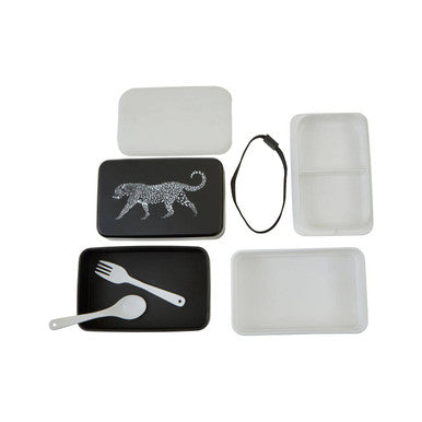 Leopard Lunch Box with Cutlery | Grub Tub