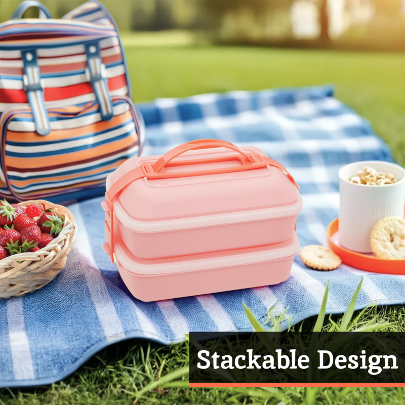 Pink Lunch Box with Cutlery | Grub Tub