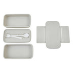 Grey Lunch Box with Cutlery | Grub Tub