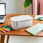 Grey Lunch Box with Cutlery | Grub Tub
