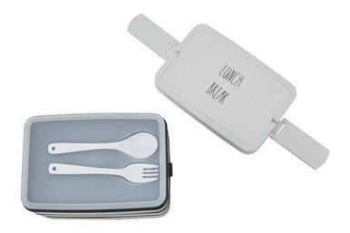 Black Lunch Box with Cutlery | Grub Tub