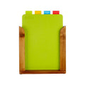 Set of 4 Colourful Chopping Boards with Stand | Dahra