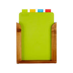 Set of 4 Colourful Chopping Boards with Stand | Dahra