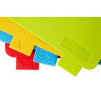 Set of 4 Colourful Chopping Boards with Stand | Dahra
