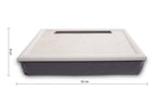 Ecru Marble Lap Tray with Ipad Holder | Portada