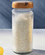 Garner Glass Storage Jar with Mango Wood Lid 2000ml