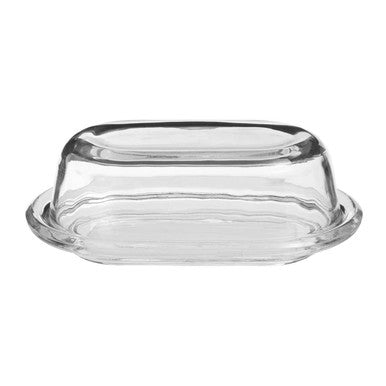 Olivia Clear Glass Butter Dish - Nest UK