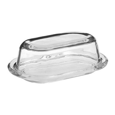 Olivia Clear Glass Butter Dish - Nest UK