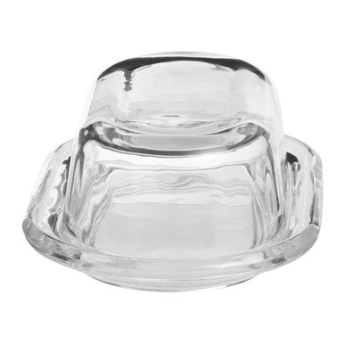 Olivia Clear Glass Butter Dish - Nest UK