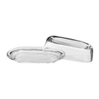 Olivia Clear Glass Butter Dish - Nest UK
