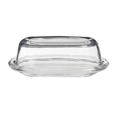 Olivia Clear Glass Butter Dish - Nest UK