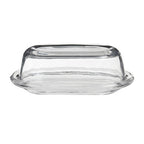 Olivia Clear Glass Butter Dish - Nest UK